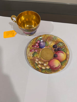 Aynsley Orchard Gold Demitasse Cup & Saucer