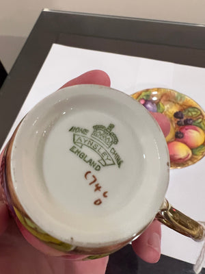 Aynsley Orchard Gold Demitasse Cup & Saucer