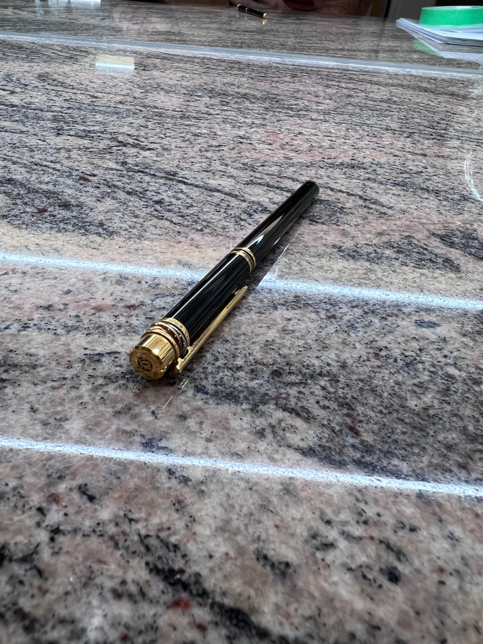 MUST DE CARTIER BLACK FOUNTAIN PEN, 14k Gold Nib