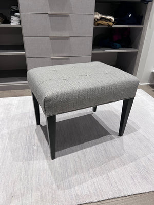 Ethan Allen Harbor Tufted Wood-Base Bunching Ottoman, in Gray (*retail $920)