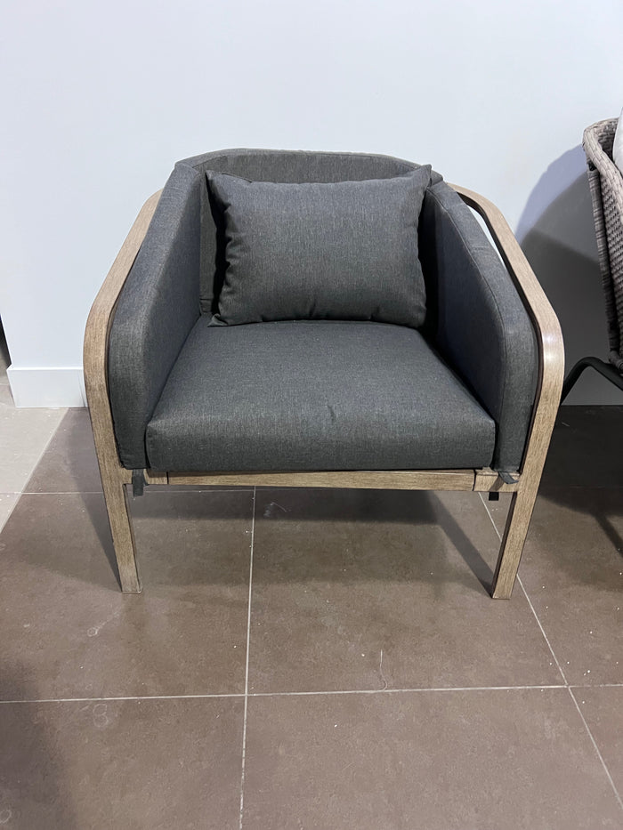 Lounge Chair, Grey Cushions