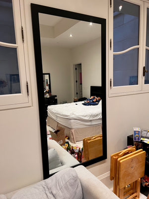 Large Black Framed Mirror (*2 available- sold individually- select quantity)