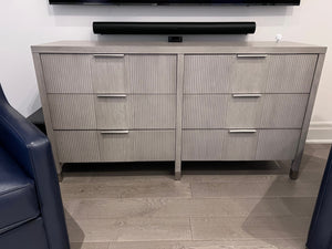 Ethan Allen Valermo Double Dresser in Gray Flannel (*retail $4,046)