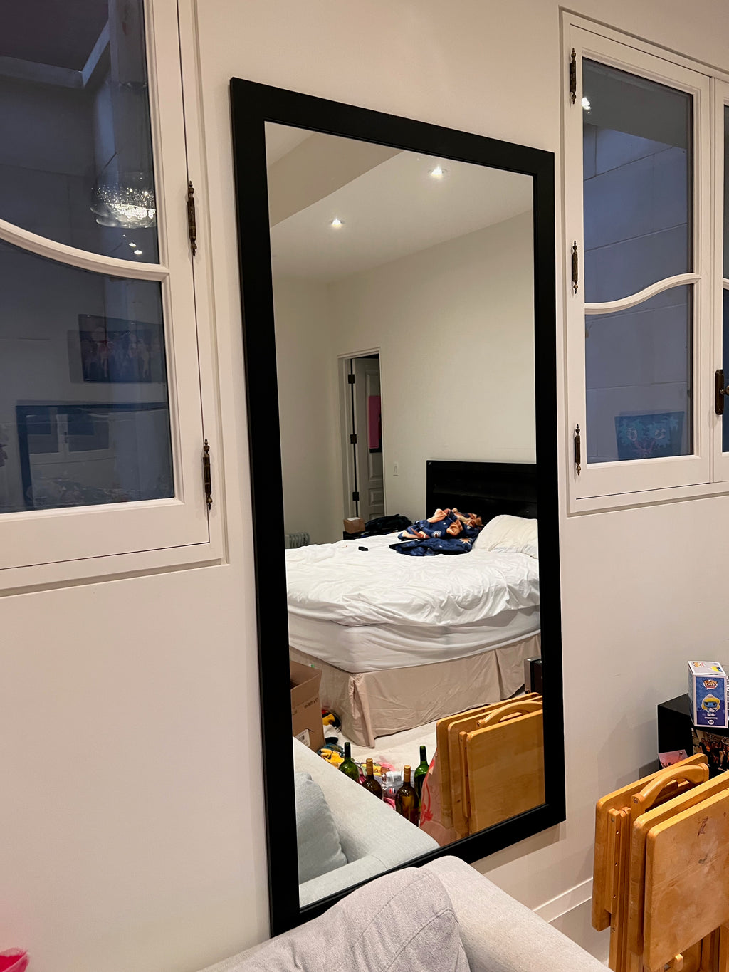 Large Black Framed Mirror (*2 available- sold individually- select quantity)