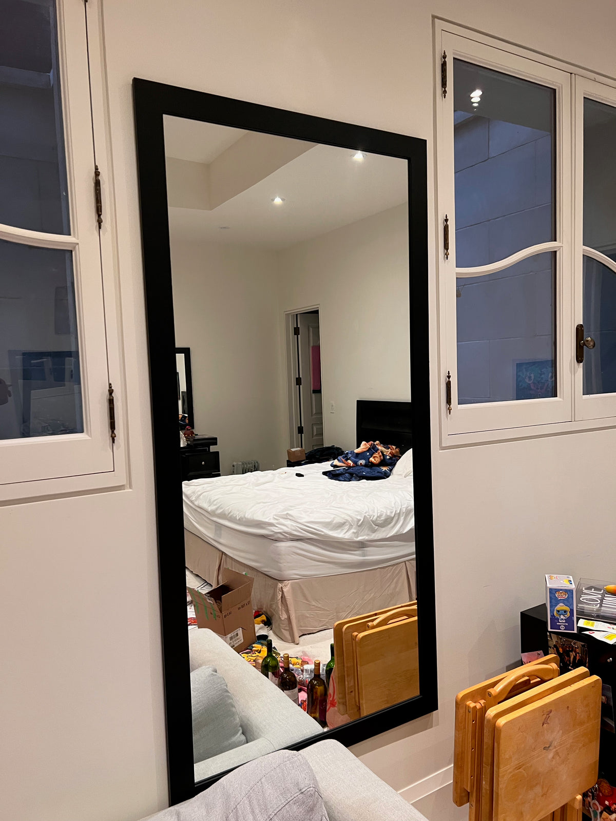 Large Black Framed Mirror (*2 available- sold individually- select quantity)