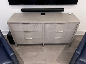 Ethan Allen Valermo Double Dresser in Gray Flannel (*retail $4,046)