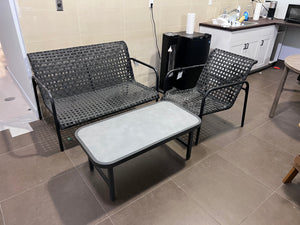 3 pc Set-  Love Seat, Chair + Coffee Table
