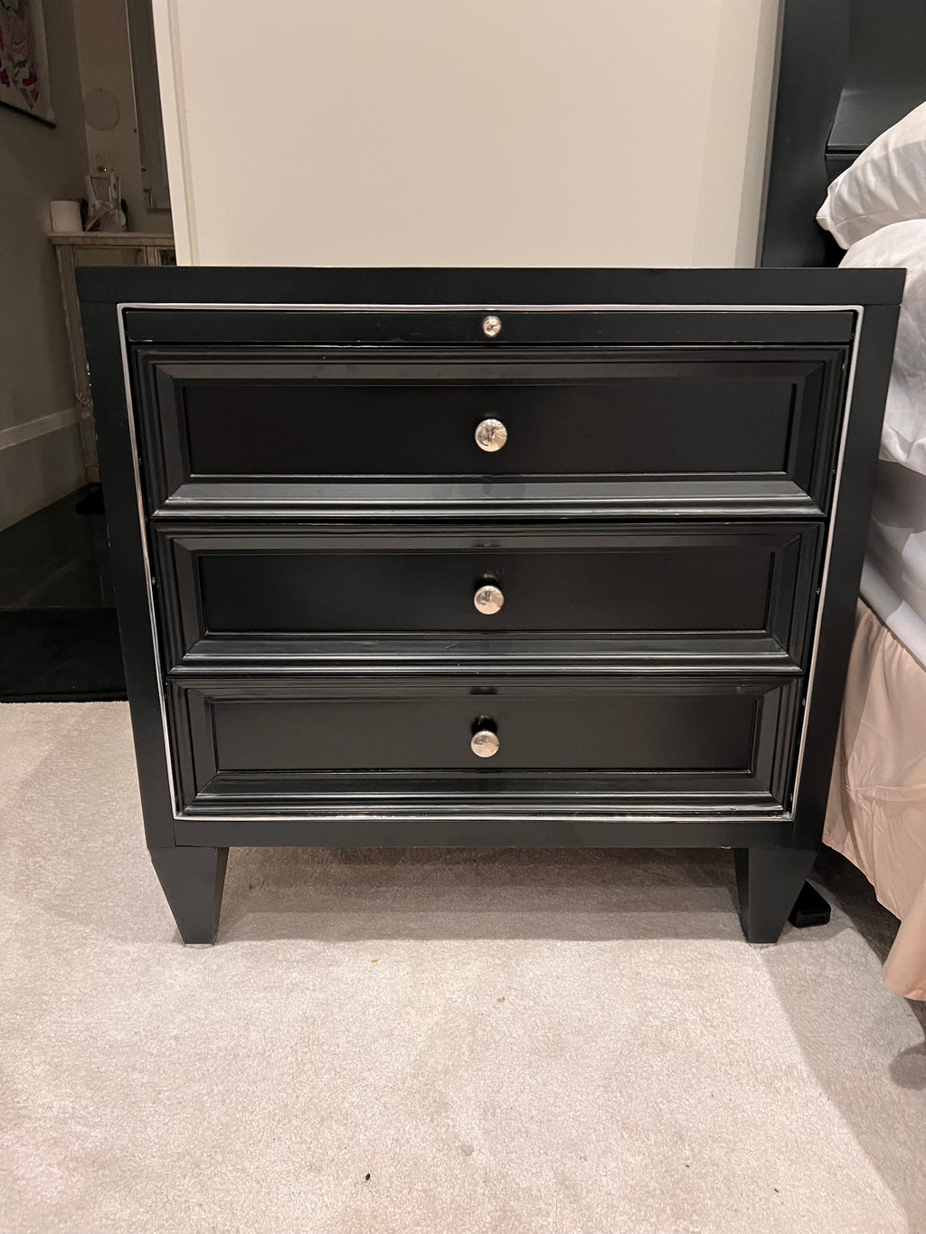 Pair of Martin Furniture Black Nightstands