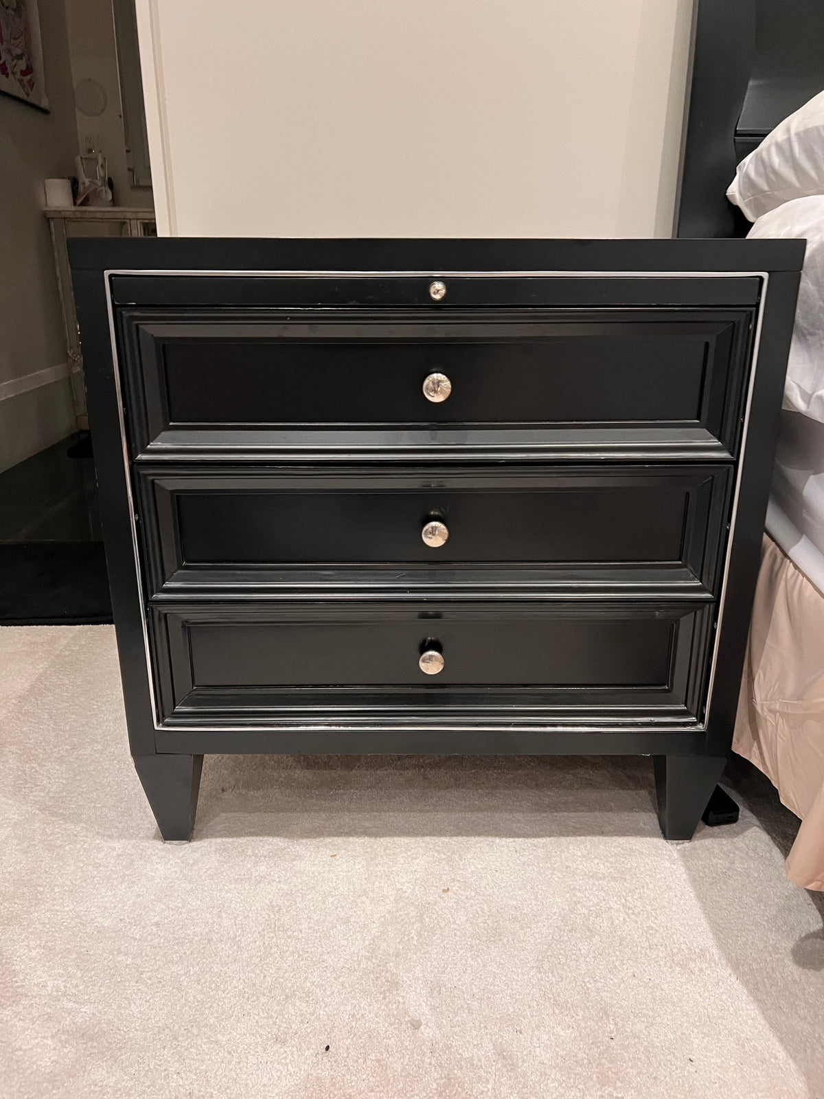 Pair of Martin Furniture Black Nightstands