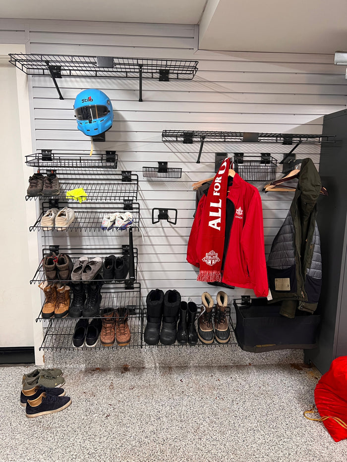 Garage Wall Mounted Wire Shelving Lot