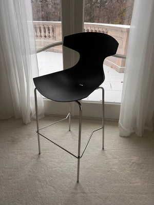 Black Echo Stool by DomItalia, Made in Italy (**retail $512) (*4 available- sold individually- select quantity)