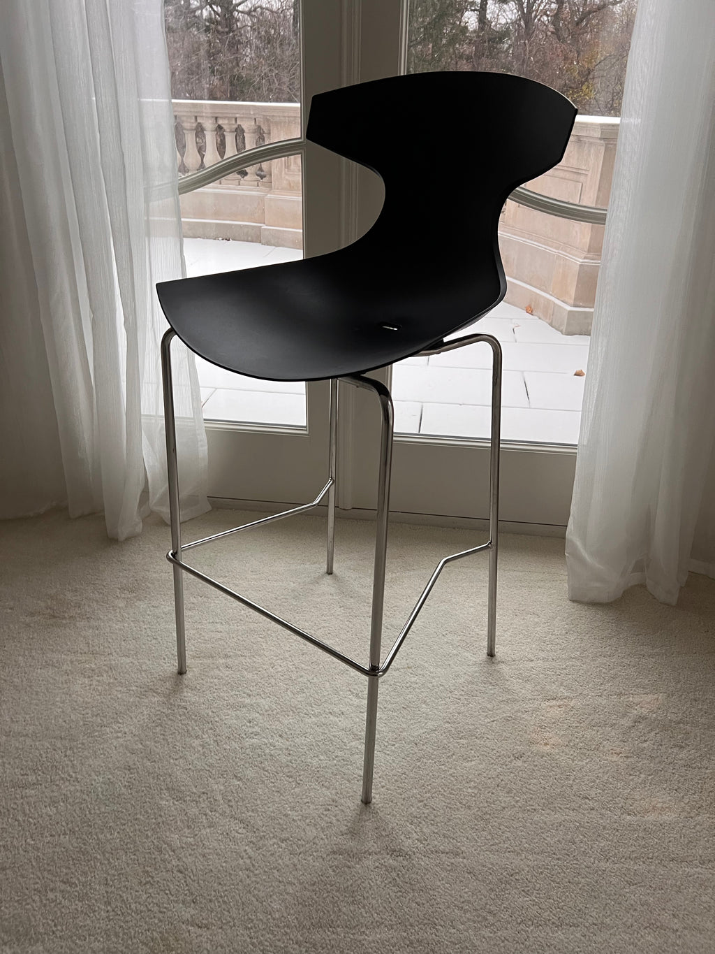 Black Echo Stool by DomItalia, Made in Italy (**retail $512) (*4 available- sold individually- select quantity)