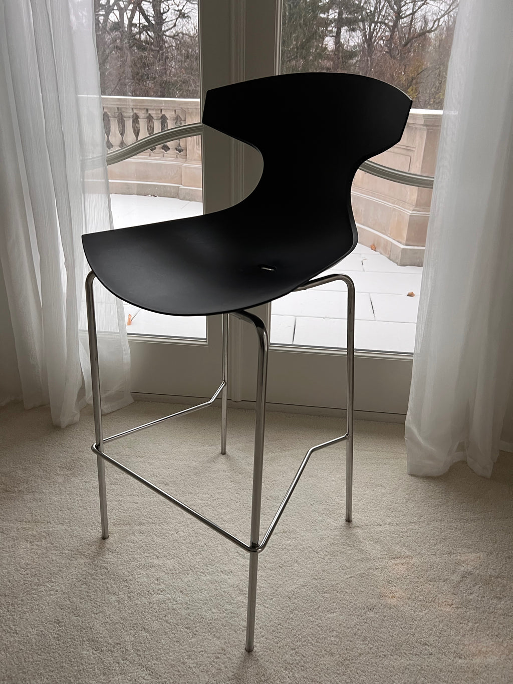 Black Echo Stool by DomItalia, Made in Italy (**retail $512) (*4 available- sold individually- select quantity)