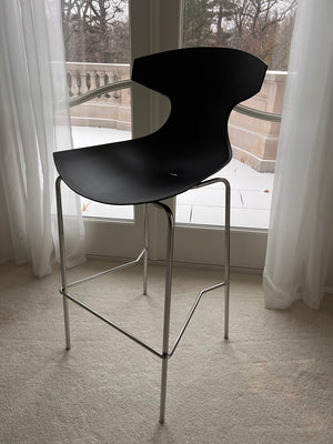 Black Echo Stool by DomItalia, Made in Italy (**retail $512) (*4 available- sold individually- select quantity)