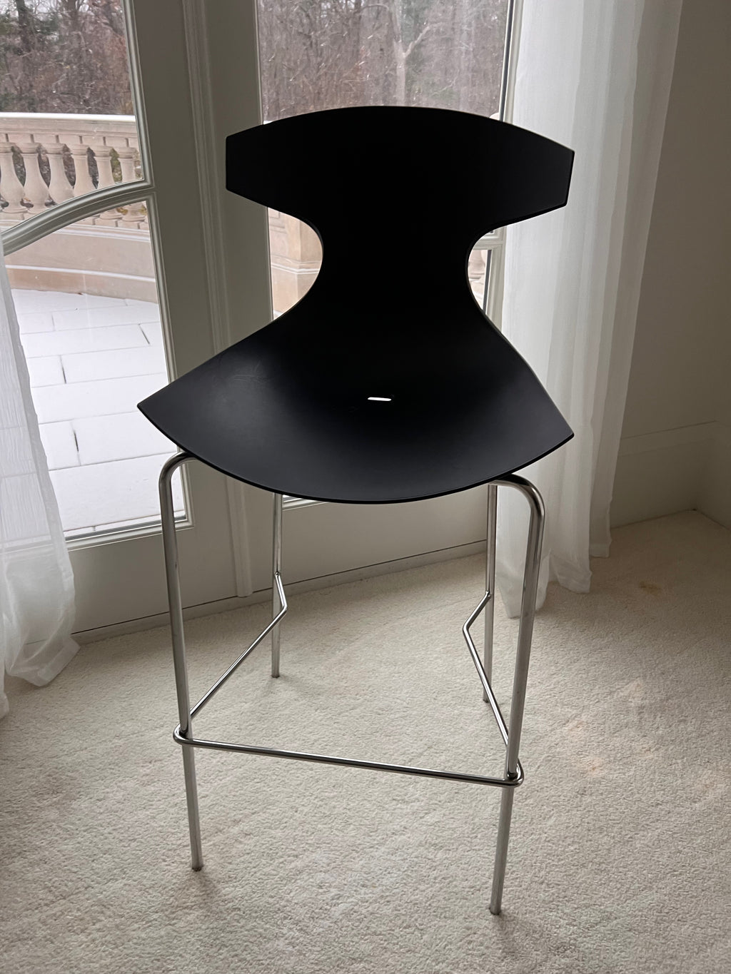 Black Echo Stool by DomItalia, Made in Italy (**retail $512) (*4 available- sold individually- select quantity)