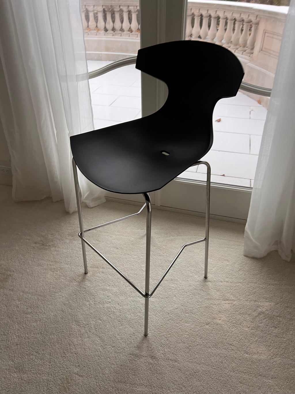 Black Echo Stool by DomItalia, Made in Italy (**retail $512) (*4 available- sold individually- select quantity)