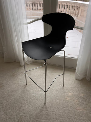 Black Echo Stool by DomItalia, Made in Italy (**retail $512) (*4 available- sold individually- select quantity)