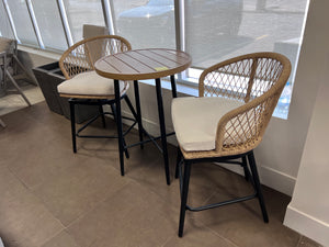 Bar Table + 2 Swivel Stools