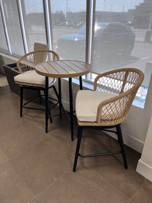 Bar Table + 2 Swivel Stools