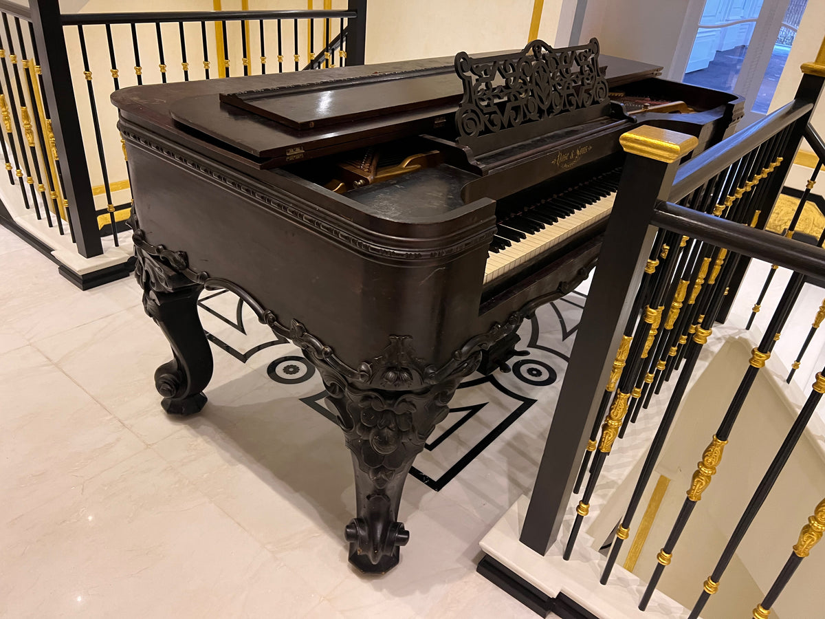 Antique Vose & Sons, Boston Square Grand Piano, circa 1860