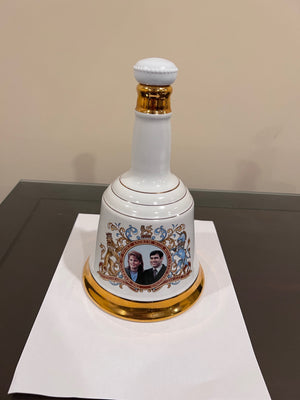 Wade Commemorative Porcelain Decanter from Bell's Scotch Whisky- Prince Andrew & Sarah 1986
