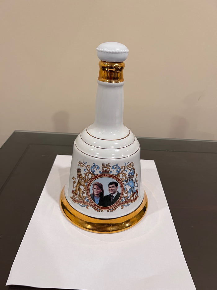 Wade Commemorative Porcelain Decanter from Bell's Scotch Whisky- Prince Andrew & Sarah 1986