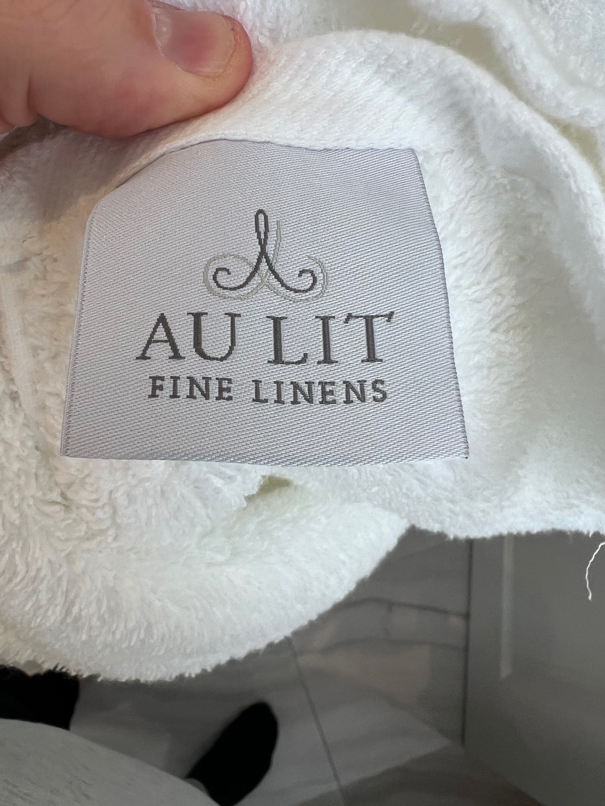 Au Lit Fine Linens White Towel Lot # 2
