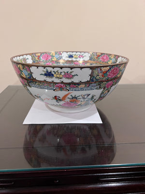 Antique Chinese Rose Medallion Bowl, circa 19th Century