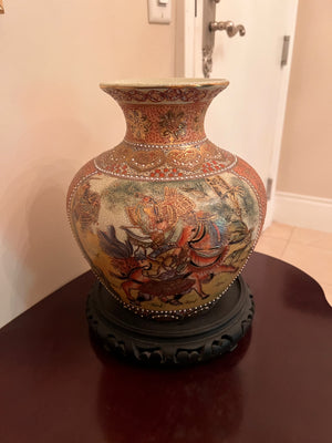 Satsuma Vase on Stand