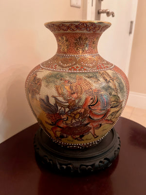 Satsuma Vase on Stand