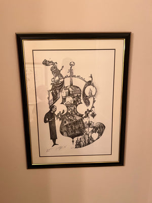 Lithograph A.P titled "Jerusalem of Gold" by Moshe Bernstein