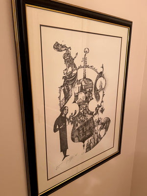 Lithograph A.P titled "Jerusalem of Gold" by Moshe Bernstein