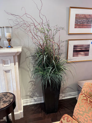 Planter with Faux Plant