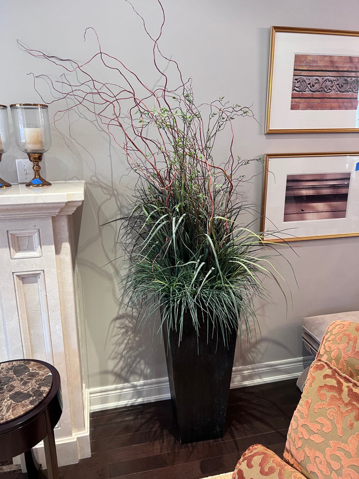 Planter with Faux Plant