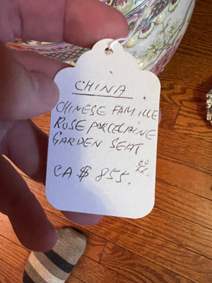 2 Chinese Famille Rose Porcelain Garden Stools