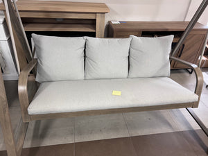 3 Person Swing with Beige Cushions