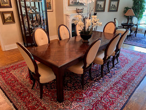 Beautiful Traditional The Art Shoppe Dining Table with 8 Schnadig Dining Chairs