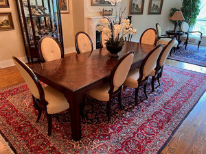 Beautiful Traditional The Art Shoppe Dining Table with 8 Schnadig Dining Chairs