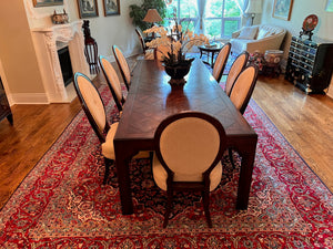 Beautiful Traditional The Art Shoppe Dining Table with 8 Schnadig Dining Chairs