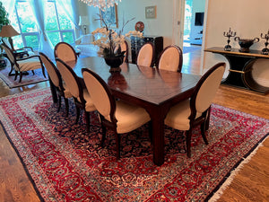 Beautiful Traditional The Art Shoppe Dining Table with 8 Schnadig Dining Chairs