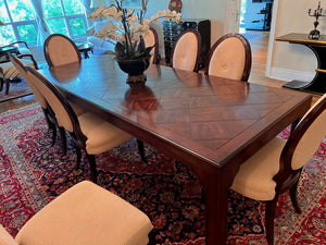 Beautiful Traditional The Art Shoppe Dining Table with 8 Schnadig Dining Chairs