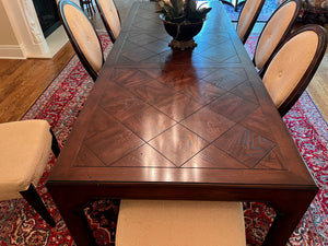 Beautiful Traditional The Art Shoppe Dining Table with 8 Schnadig Dining Chairs