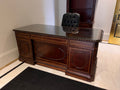 Universal Furniture Executive Desk w/ Custom Glass Top