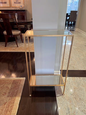 2-Tier Mirrored Accent Table