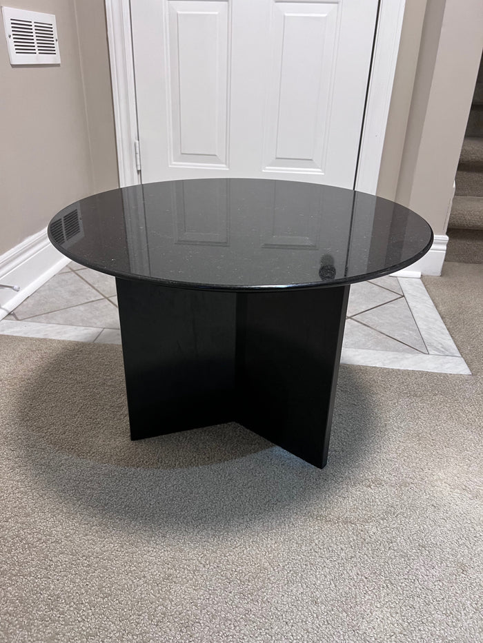 Custom Round Granite Side Table # 1