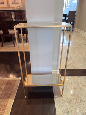 2-Tier Mirrored Accent Table