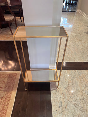 2-Tier Mirrored Accent Table