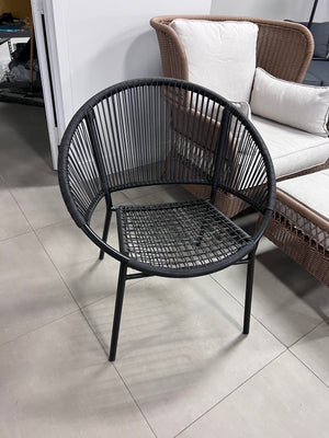 Black Wicker Egg Chair