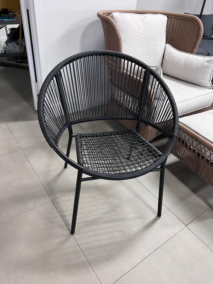 Black Wicker Egg Chair