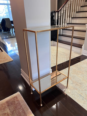 2-Tier Mirrored Accent Table